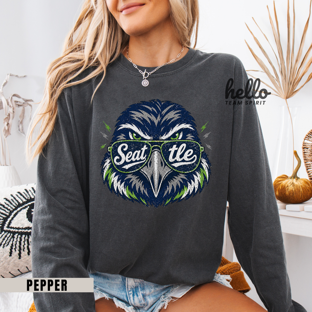 Seattle City Spirit Football Graphic Sweatshirt