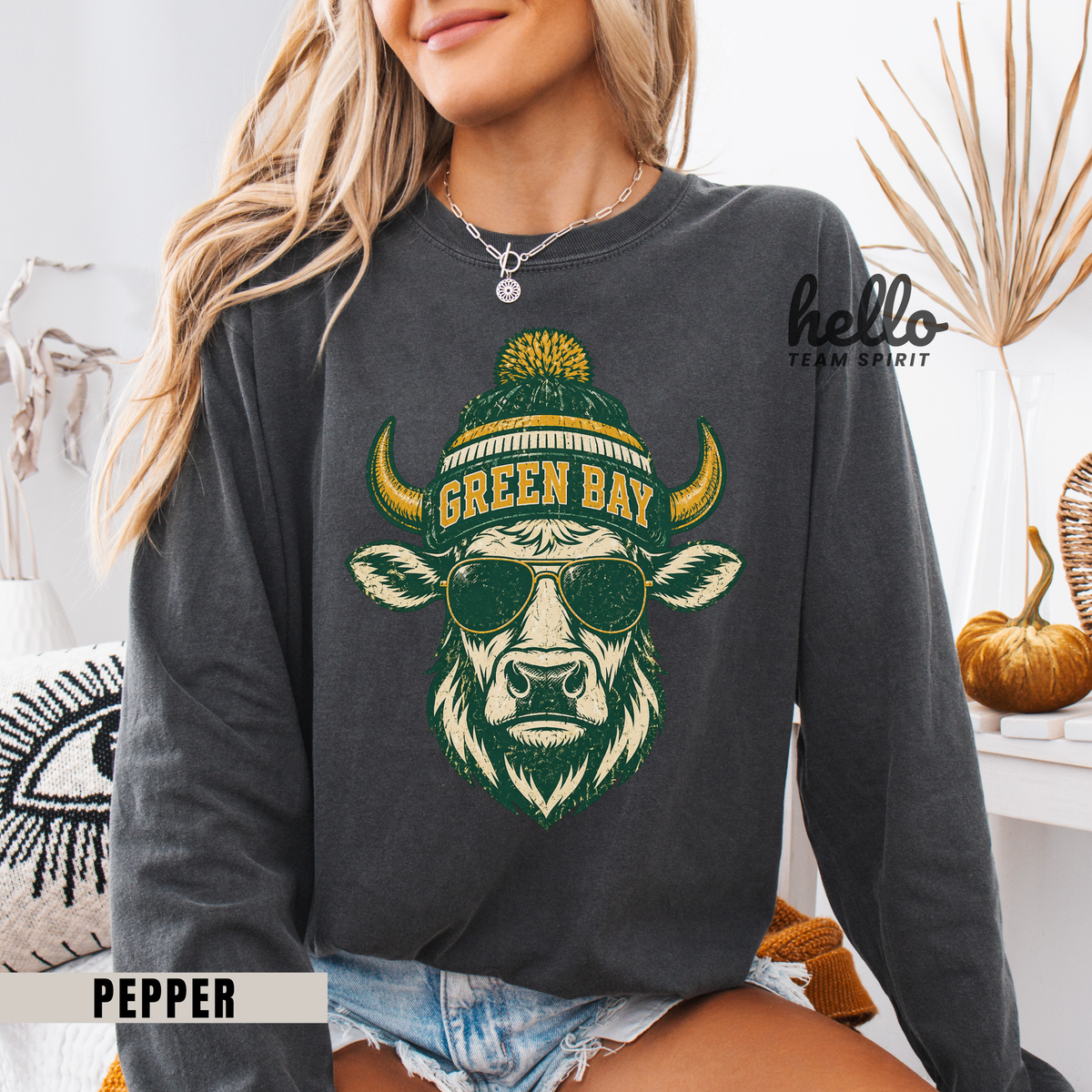 Green Bay Western Character Football Graphic Sweatshirt