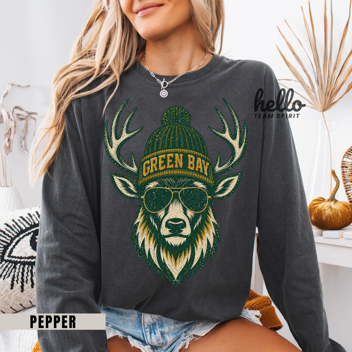 Green Bay Woodland Football Graphic Sweatshirt