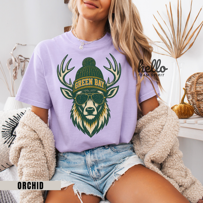 Green Bay Woodland Football Graphic T-shirt