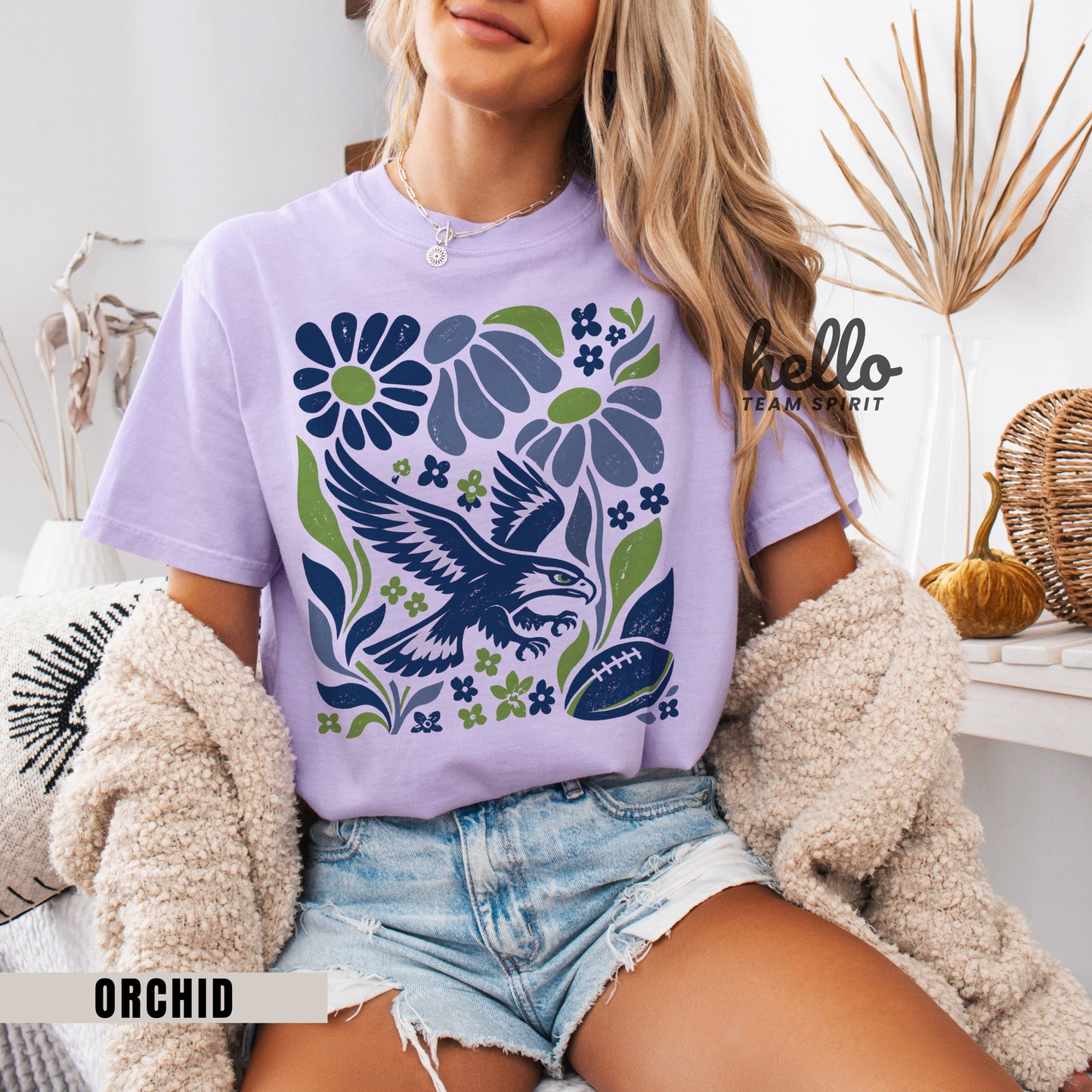 Seattle Boho Football Graphic T-shirt