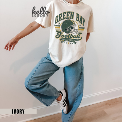 Green Bay Heritage Football Graphic T-shirt