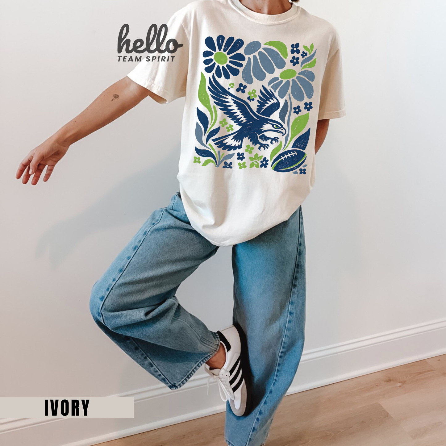 Seattle Boho Football Graphic T-shirt