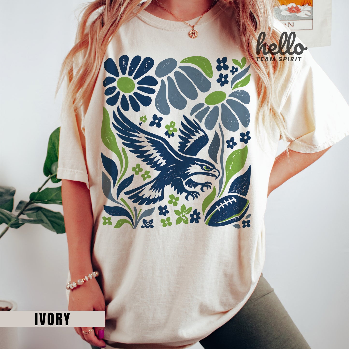 Seattle Boho Football Graphic T-shirt