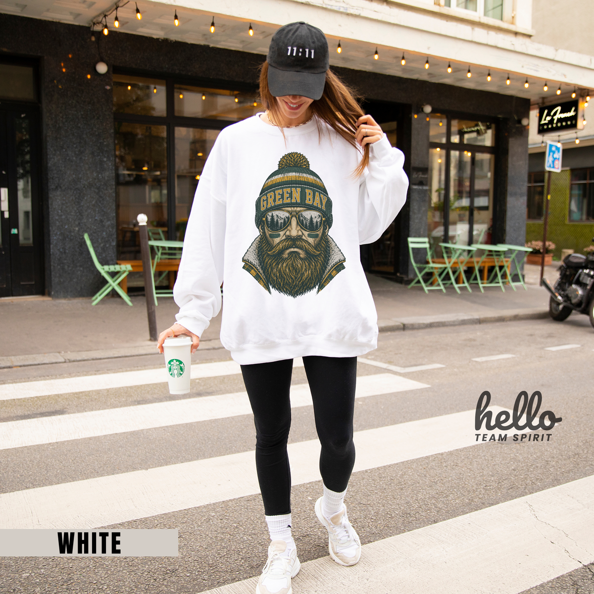 Green Bay Vintage Character Football Graphic Sweatshirt