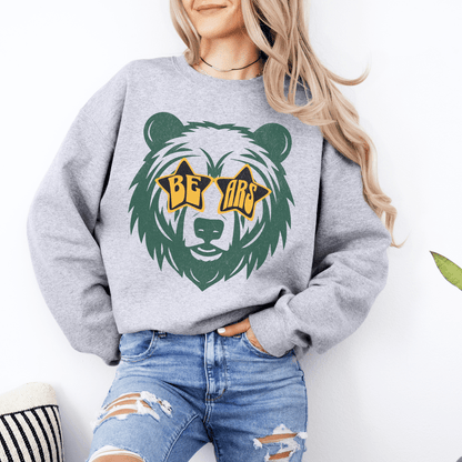 Green & Yellow Bears Football Sweatshirt