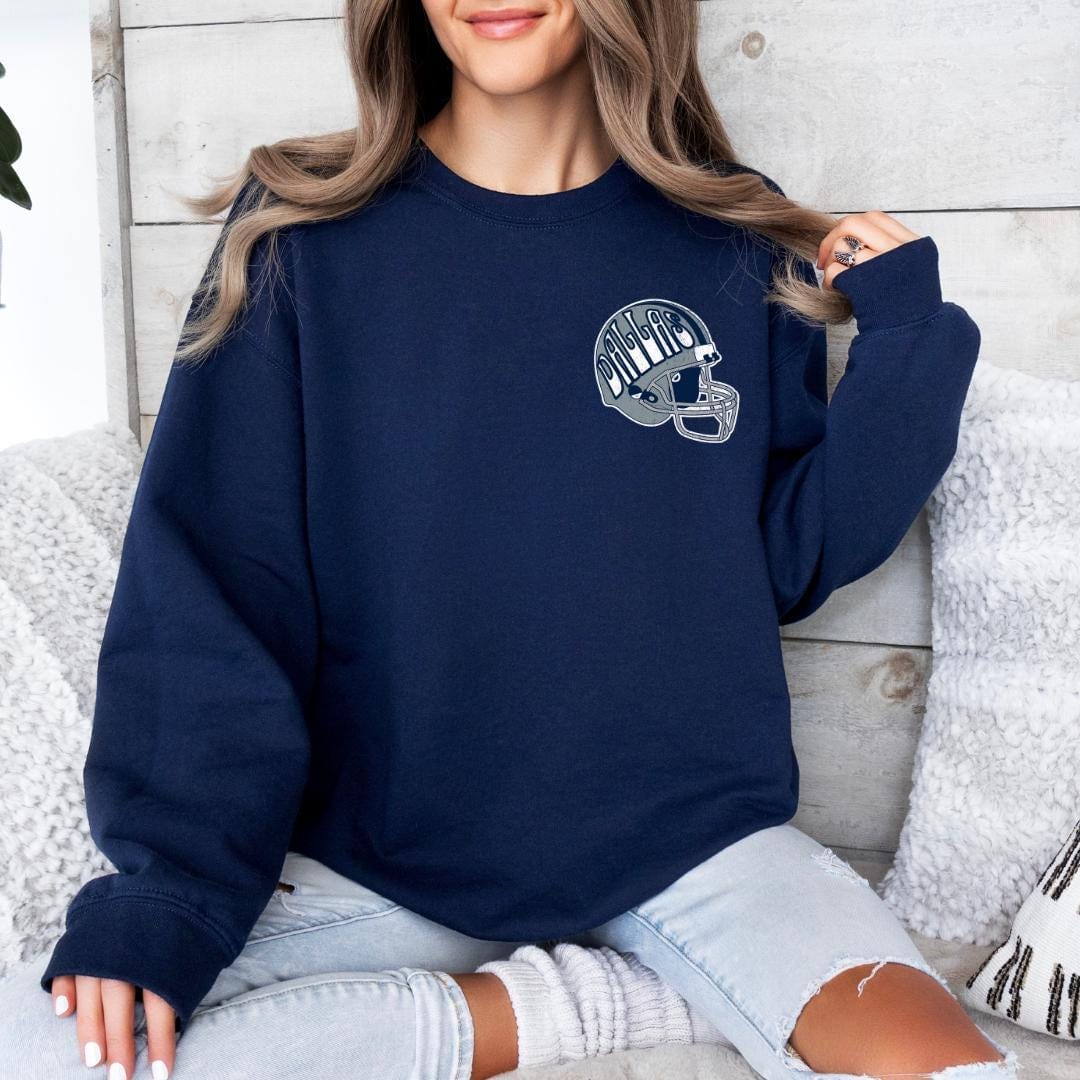 Vintage Dallas Football Sweatshirt, Retro Dallas Texas Crewneck, Game Day Pullover, Football Sunday Shirt, Dallas Fan Gift