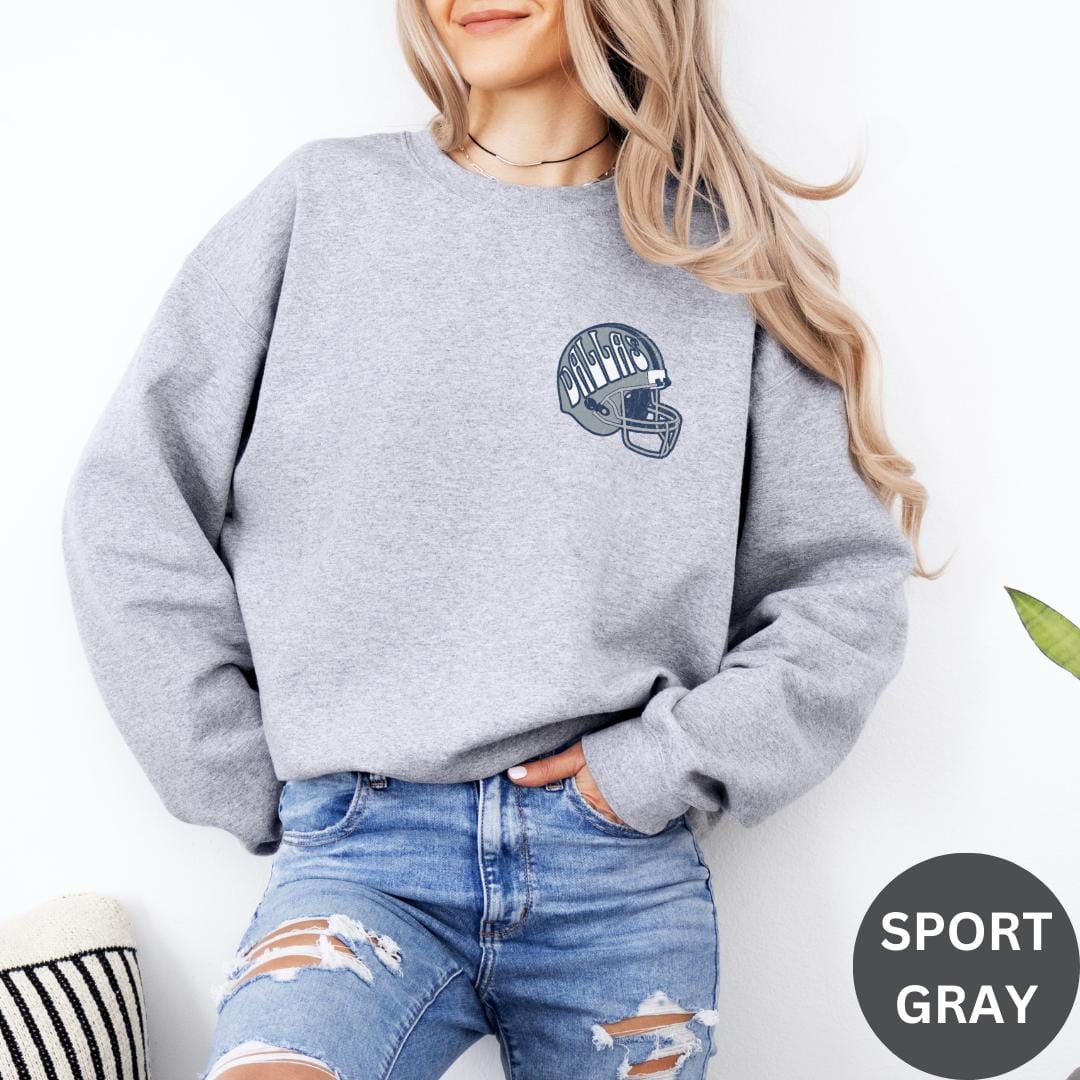 Vintage Dallas Football Sweatshirt, Retro Dallas Texas Crewneck, Game Day Pullover, Football Sunday Shirt, Dallas Fan Gift