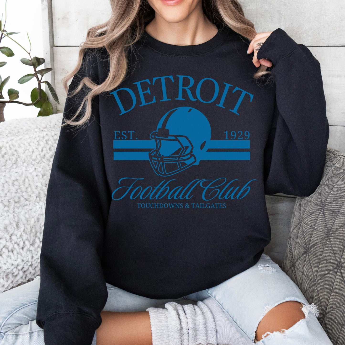 Detroit Football Lion Mascot Sweatshirt, Detroit Football Tee, Detroit Football Shirt, Detroit Sweater, Sunday Football, Tailgate Game Day