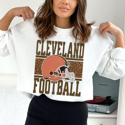 Cleveland Football Sweatshirt, Retro Cleveland Brown Football Shirt, Cleveland Fan Gift, Sunday Football Apparel