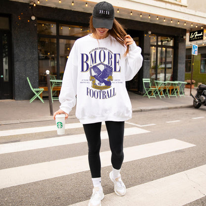 Vintage Baltimore Football Sweatshirt, Baltimore Maryland Crewneck, Game Day Pullover, Football Sunday Shirt, Baltimore Fan Sweater