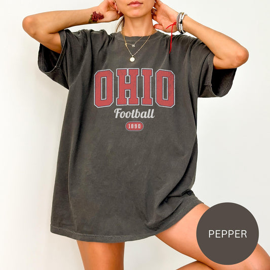 Ohio Football Shirt OH Womens Football Ohio Sweatshirt Retro Game Day Outfit Vintage OH Saturdays Shirt Retro Ohio Preppy Sorority sweater