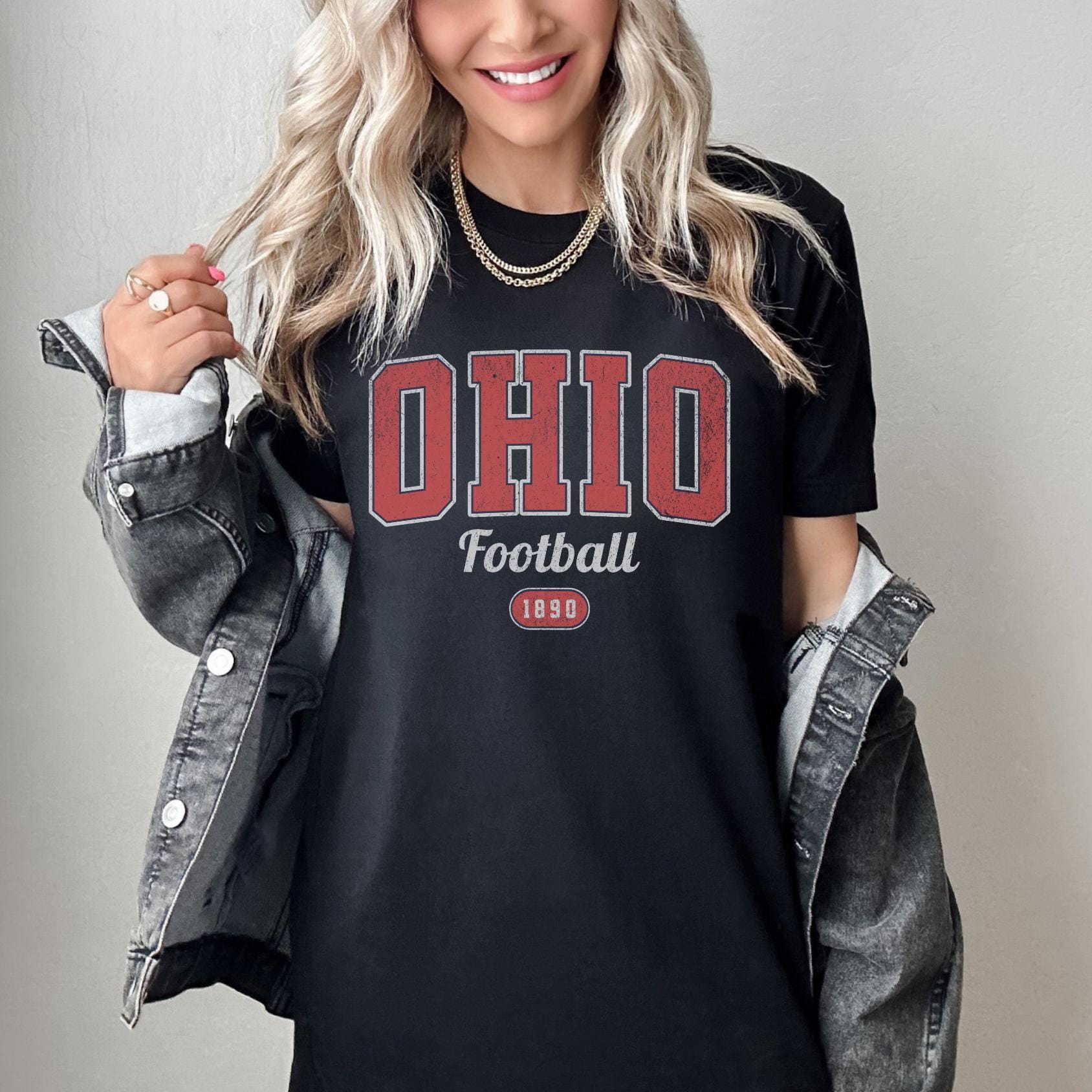 Ohio Football Shirt OH Womens Football Ohio Sweatshirt Retro Game Day Outfit Vintage OH Saturdays Shirt Retro Ohio Preppy Sorority sweater