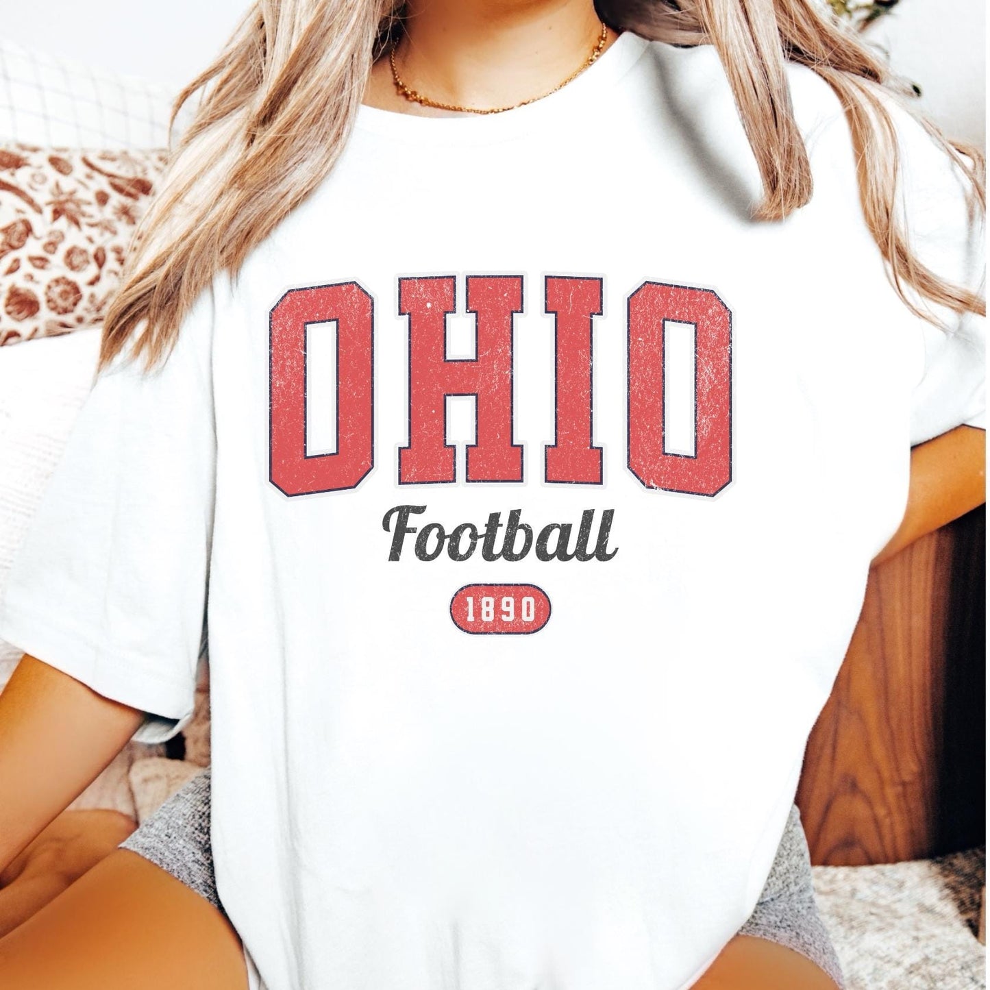 Ohio Football Shirt OH Womens Football Ohio Sweatshirt Retro Game Day Outfit Vintage OH Saturdays Shirt Retro Ohio Preppy Sorority sweater