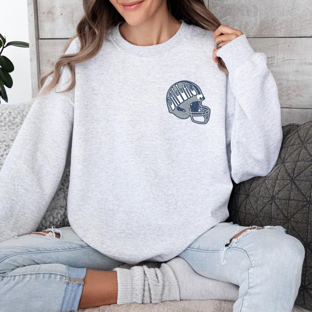 Vintage Dallas Football Sweatshirt, Retro Dallas Texas Crewneck, Game Day Pullover, Football Sunday Shirt, Dallas Fan Gift