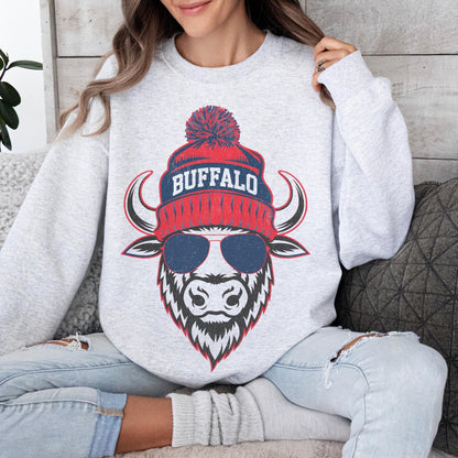 Vintage Buffalo Football Sweatshirt, Buffalo Fan Crewneck, Game Day Pullover, Buffalo Football Fan Shirt, New York Sweatshirt
