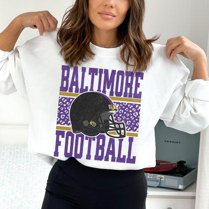 Vintage Baltimore Football Sweatshirt, Baltimore Maryland Crewneck, Game Day Pullover, Football Sunday Shirt, Baltimore Fan Sweater