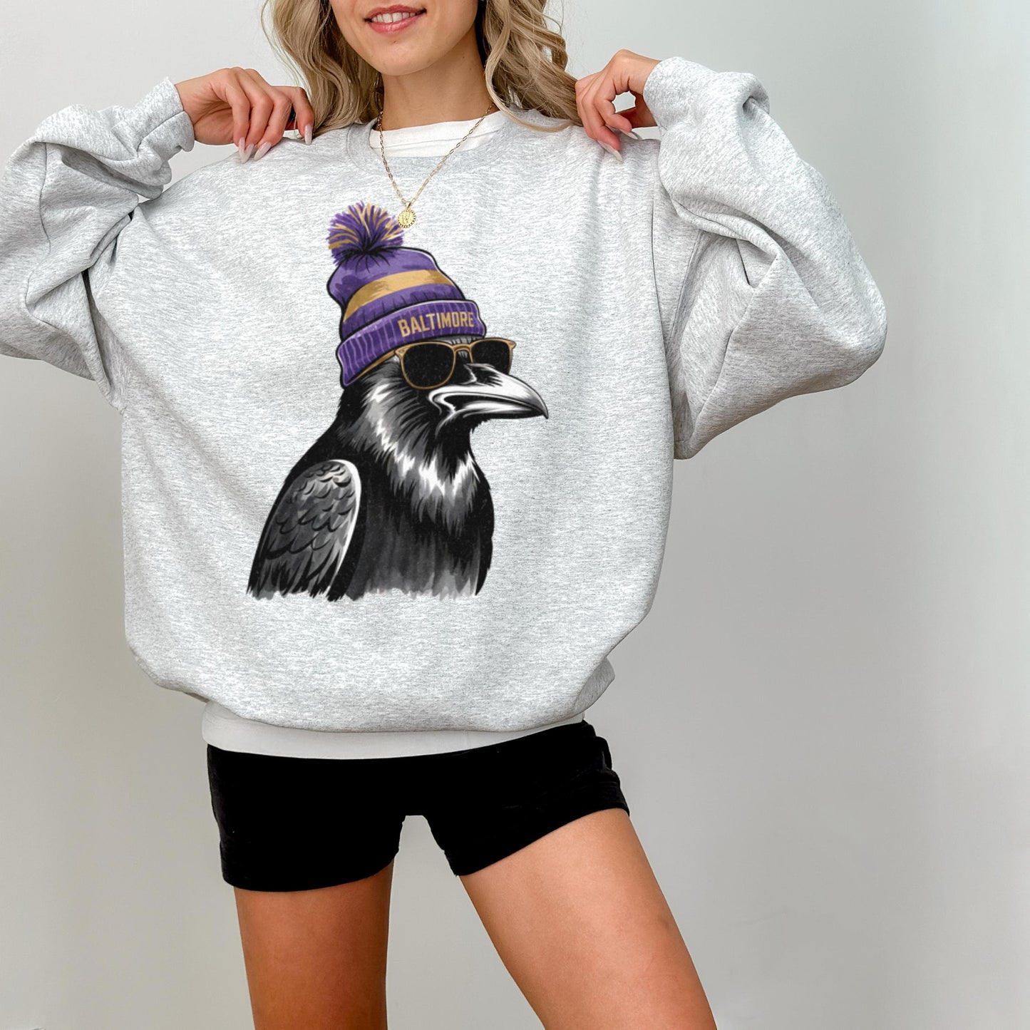 Vintage Baltimore Football Sweatshirt, Trendy Baltimore Football Fan Gifts, Baltimore Football Game Day Crewneck, Unisex Sports Sweatshirt