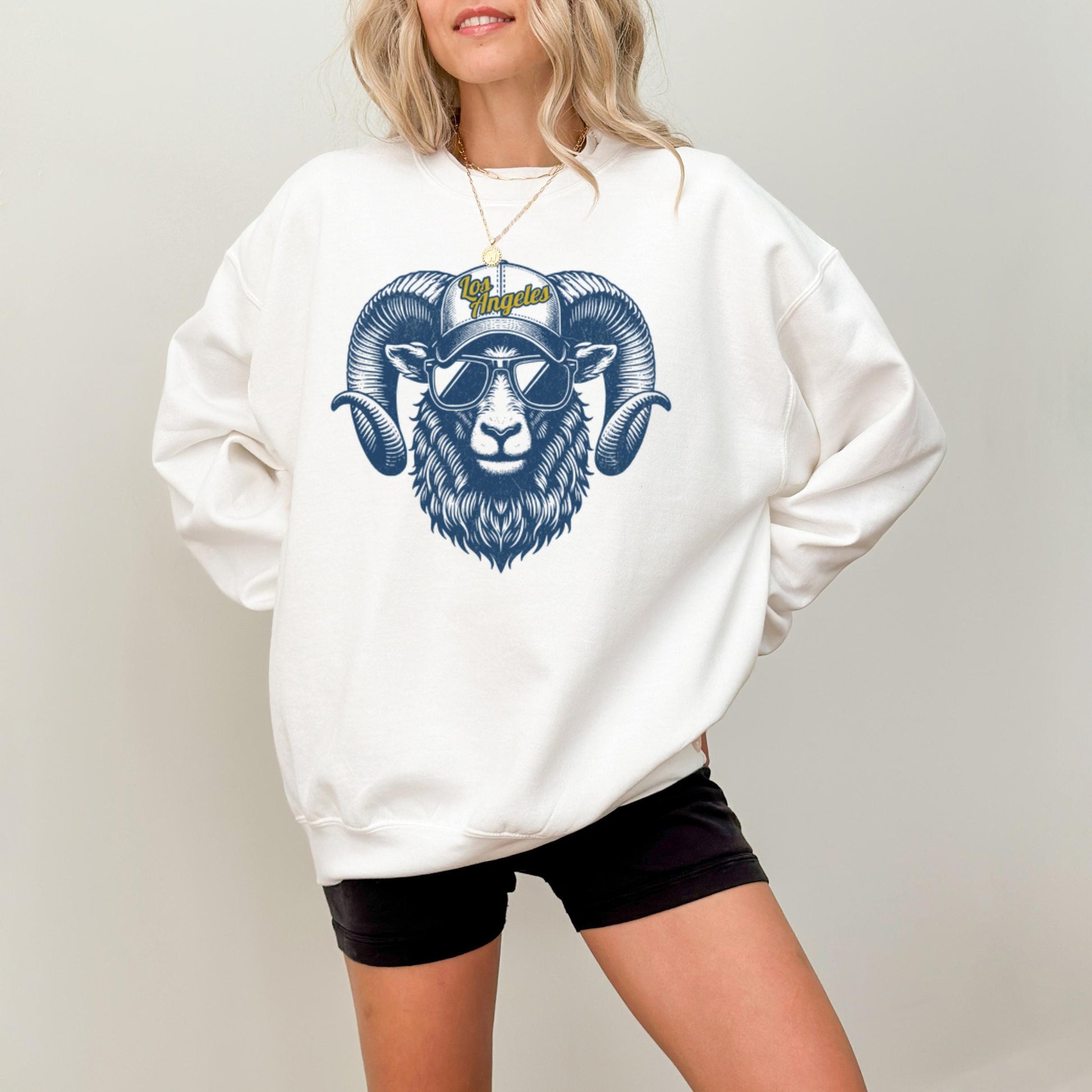 Los Angeles Football Crewneck Sweatshirt, Vintage Fan Gift, Game Day Apparel, Trendy Sports Fan Top, LA Football Sweatshirt