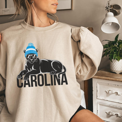 Carolina Football Crewneck Sweatshirt, Vintage Sports Fan Apparel, Trendy Game Day Gift, Unisex Carolina Sweatshirt, Carolina Football Fan