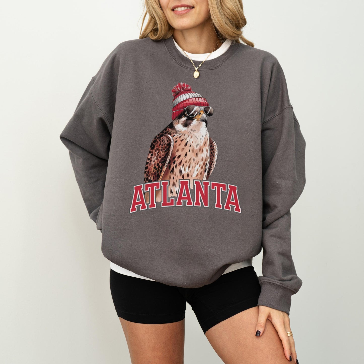 Atlanta Football Crewneck Sweatshirt, Vintage Sports Fan Apparel, Trendy Game Day Gift, Unisex Atlanta Sweatshirt, Atlanta Football Fan