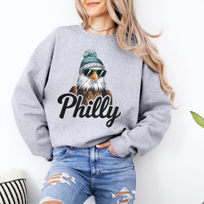 Vintage Philadelphia Football Sweatshirt, Trendy Fan Gifts, Game Day Crewneck, Retro Eagles Apparel, Team Wear, Trendy Gift, Football Fan