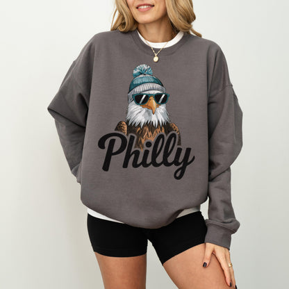 Vintage Philadelphia Football Sweatshirt, Trendy Fan Gifts, Game Day Crewneck, Retro Eagles Apparel, Team Wear, Trendy Gift, Football Fan