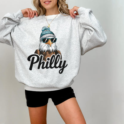 Vintage Philadelphia Football Sweatshirt, Trendy Fan Gifts, Game Day Crewneck, Retro Eagles Apparel, Team Wear, Trendy Gift, Football Fan