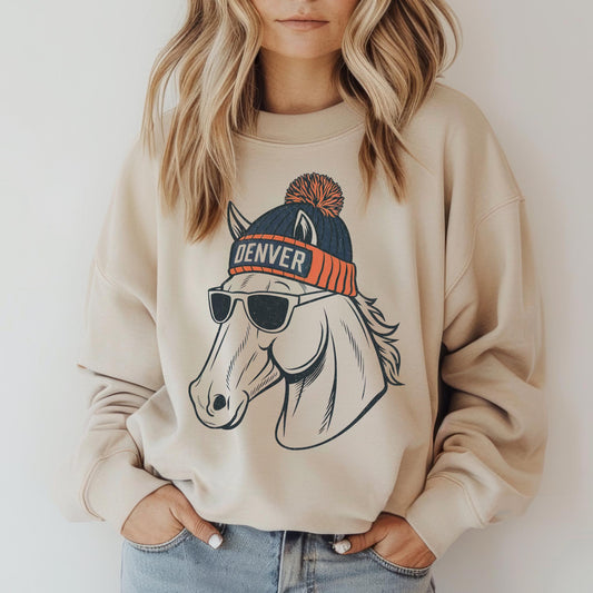 Vintage Denver Football Sweatshirt | Game Day Crewneck | Denver Fan | Denver Football T-Shirt | Sunday Football Tshirt | Bronco Shirt