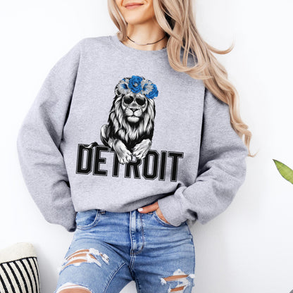 Detroit Football Sweatshirt, Detroit Football Tee, Lion Mascot, Detroit Football Shirt, Detroit Sweater, Sunday Football, Tailgate Game Day