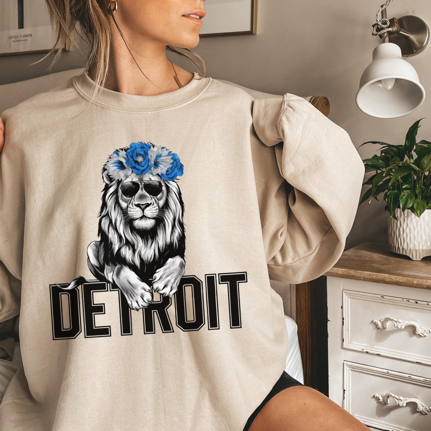 Detroit Football Sweatshirt, Detroit Football Tee, Lion Mascot, Detroit Football Shirt, Detroit Sweater, Sunday Football, Tailgate Game Day