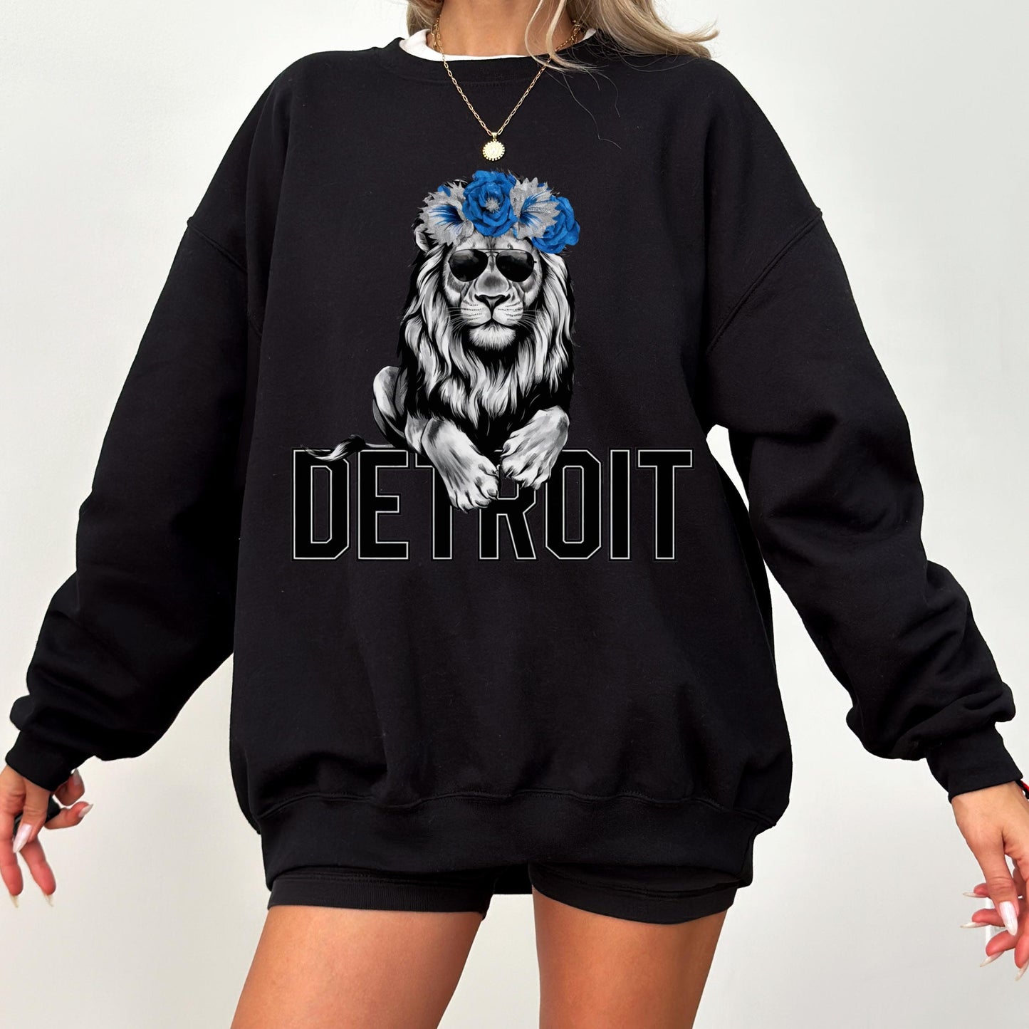 Detroit Football Sweatshirt, Detroit Football Tee, Lion Mascot, Detroit Football Shirt, Detroit Sweater, Sunday Football, Tailgate Game Day