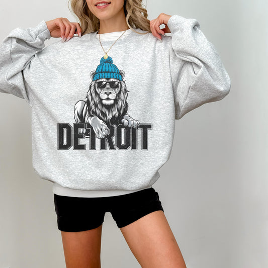 Detroit Football Sweatshirt, Detroit Football Tee, Lion Mascot, Detroit Football Shirt, Detroit Sweater, Sunday Football, Tailgate Game Day