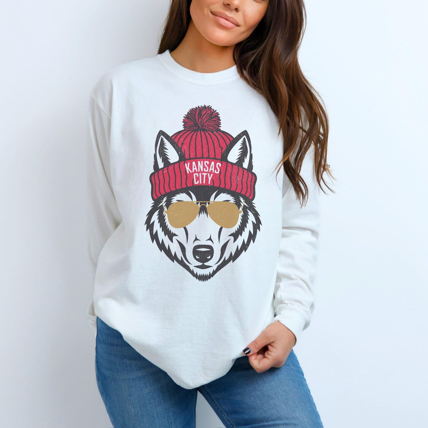 Kansas City Wolf Comfort Colors Long Sleeve T-Shirt