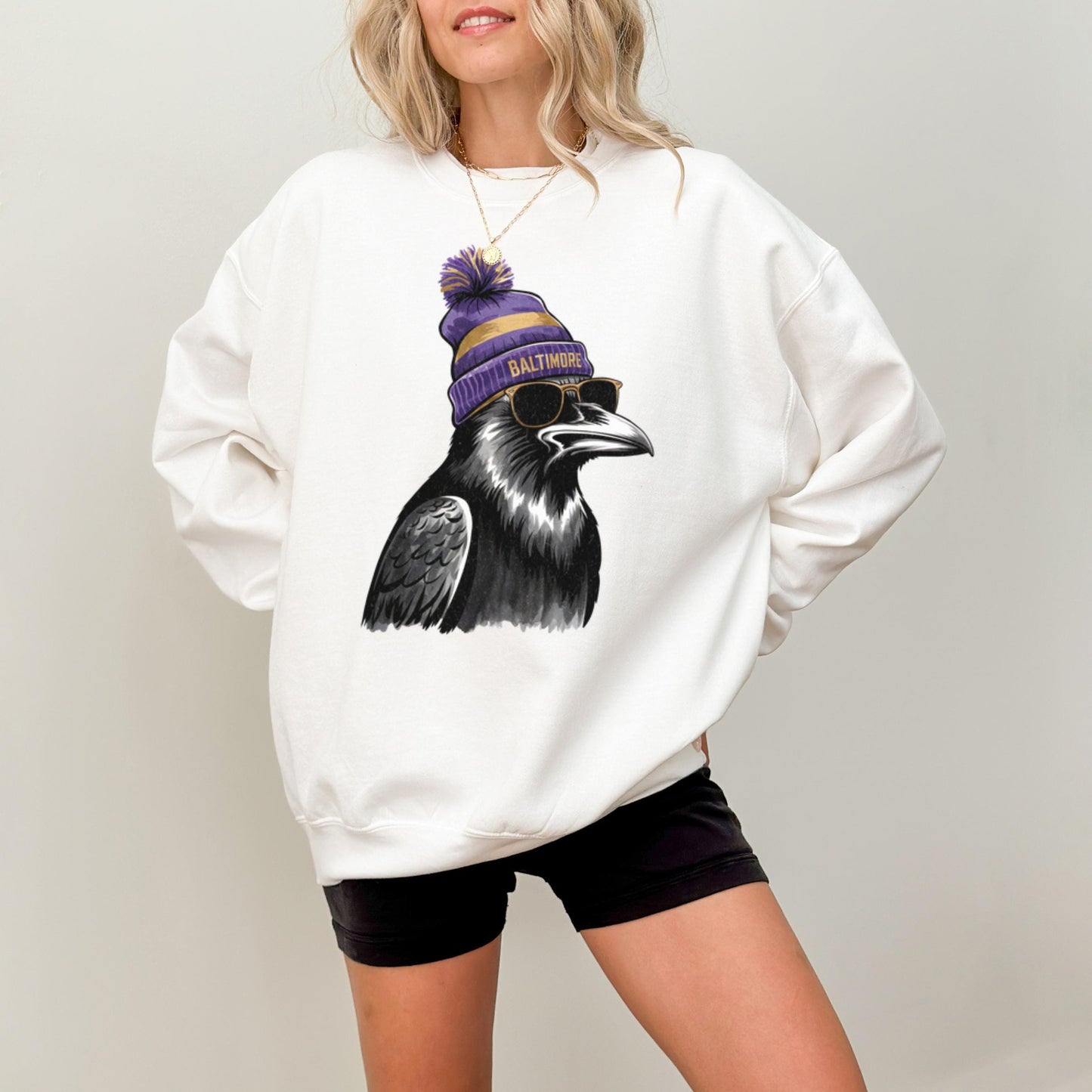 Vintage Baltimore Football Sweatshirt, Trendy Baltimore Football Fan Gifts, Baltimore Football Game Day Crewneck, Unisex Sports Sweatshirt