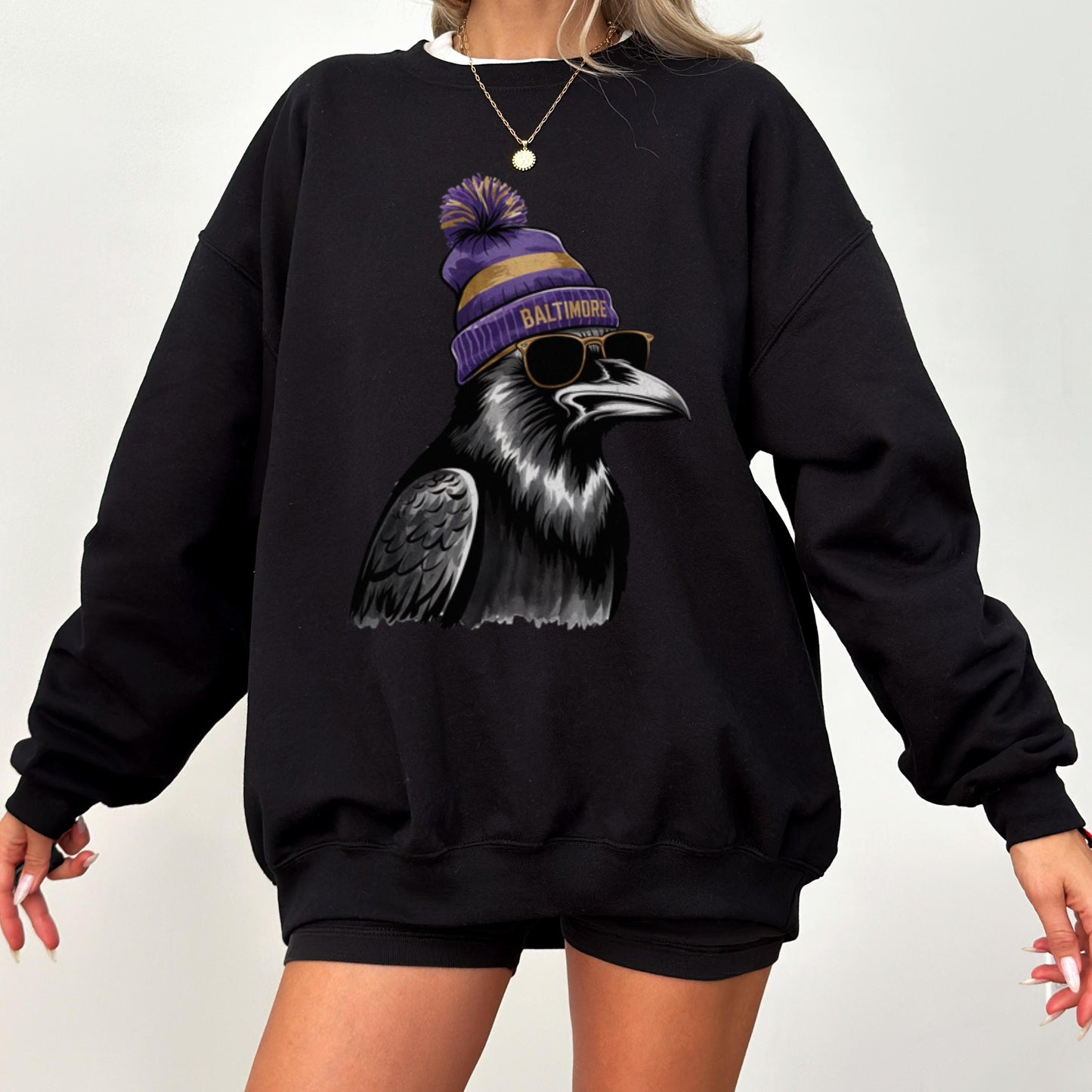 Vintage Baltimore Football Sweatshirt, Trendy Baltimore Football Fan Gifts, Baltimore Football Game Day Crewneck, Unisex Sports Sweatshirt