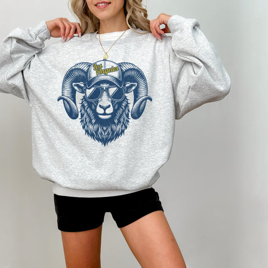 Los Angeles Football Crewneck Sweatshirt, Vintage Fan Gift, Game Day Apparel, Trendy Sports Fan Top, LA Football Sweatshirt