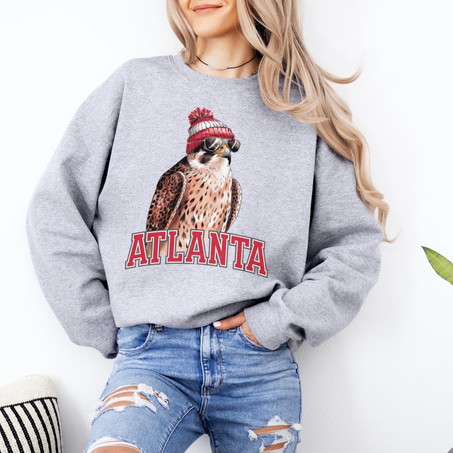 Atlanta Football Crewneck Sweatshirt, Vintage Sports Fan Apparel, Trendy Game Day Gift, Unisex Atlanta Sweatshirt, Atlanta Football Fan