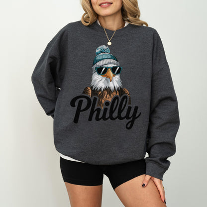 Vintage Philadelphia Football Sweatshirt, Trendy Fan Gifts, Game Day Crewneck, Retro Eagles Apparel, Team Wear, Trendy Gift, Football Fan