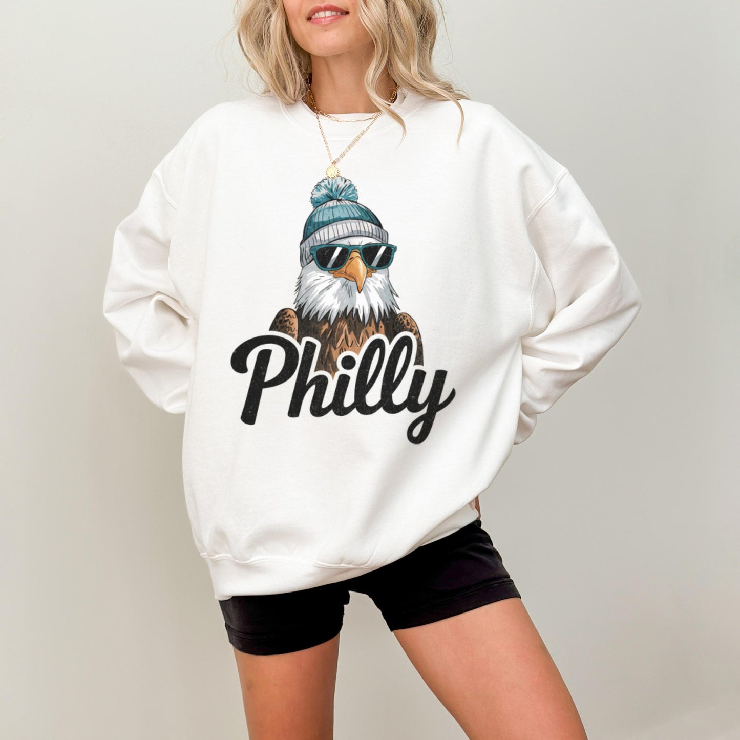 Vintage Philadelphia Football Sweatshirt, Trendy Fan Gifts, Game Day Crewneck, Retro Eagles Apparel, Team Wear, Trendy Gift, Football Fan