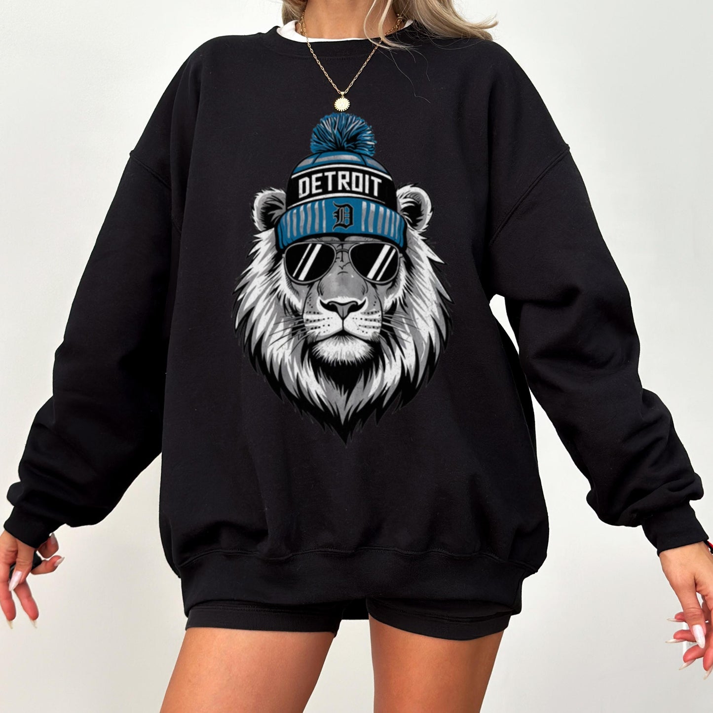 Detroit Football Crewneck Sweatshirt, Vintage Sports Fan Apparel, Trendy Game Day Gift, Unisex Detroit Sweatshirt, Detroit Football Fan