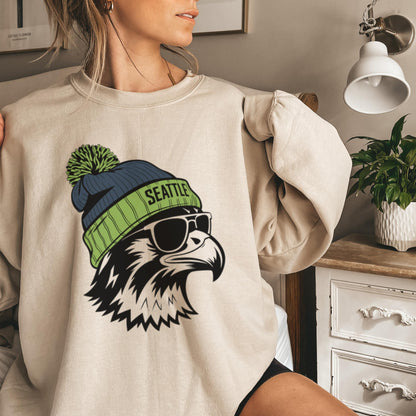 Seattle Football Vintage Sweatshirt T-Shirt,Seattle Seahawk Football Sweatshirt, Seahawk Fan Gift, Retro Seattle Football Shirt