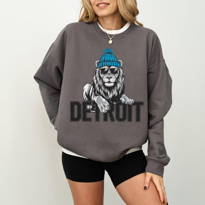 Detroit Football Sweatshirt, Detroit Football Tee, Lion Mascot, Detroit Football Shirt, Detroit Sweater, Sunday Football, Tailgate Game Day