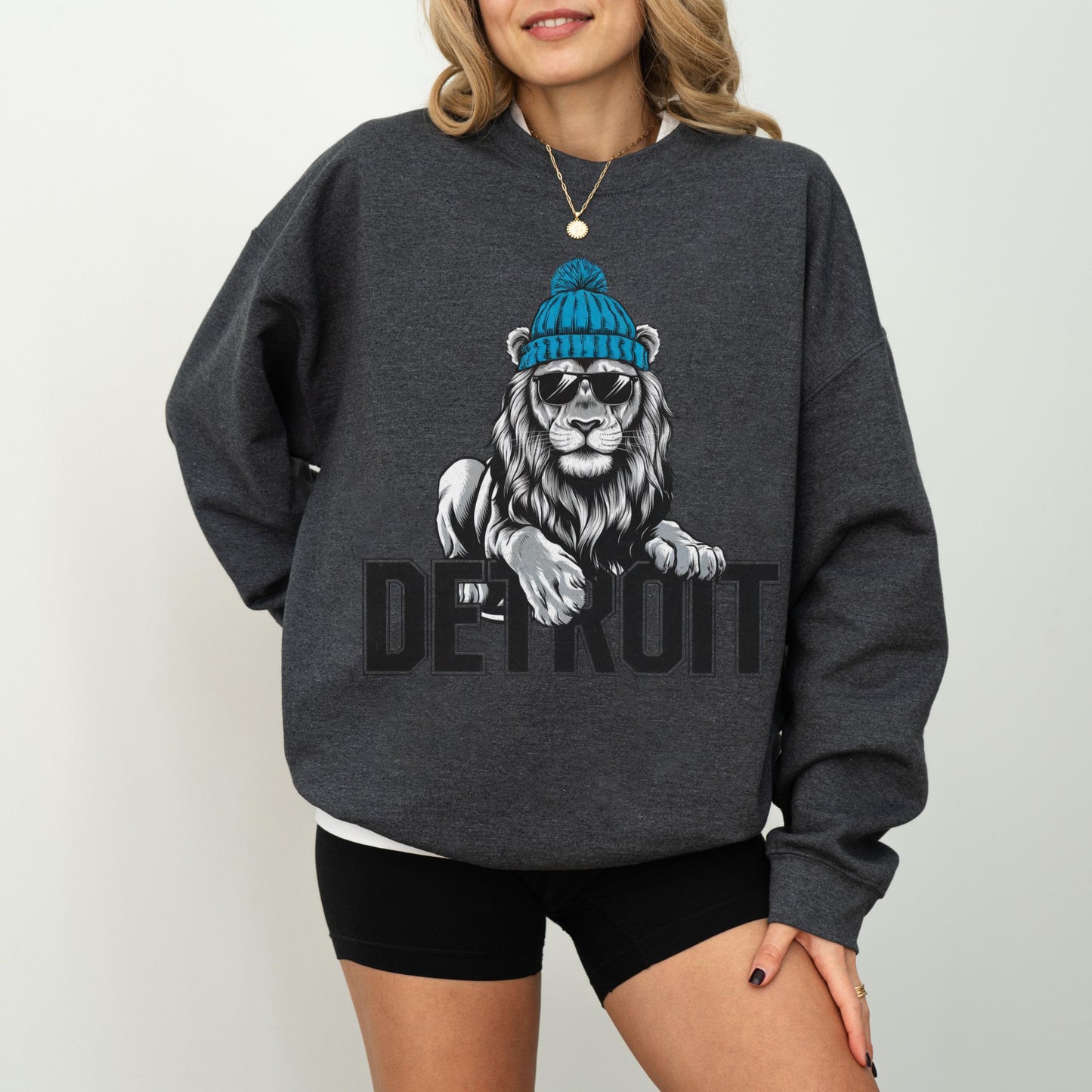 Detroit Football Sweatshirt, Detroit Football Tee, Lion Mascot, Detroit Football Shirt, Detroit Sweater, Sunday Football, Tailgate Game Day