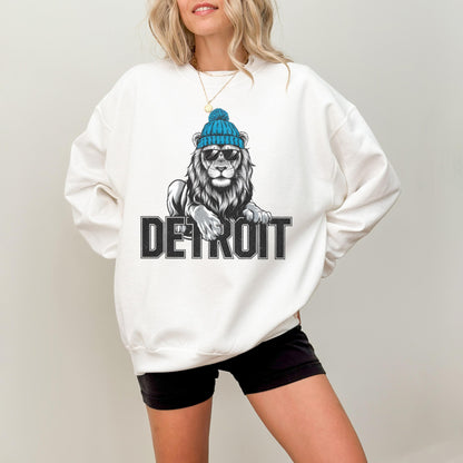 Detroit Football Sweatshirt, Detroit Football Tee, Lion Mascot, Detroit Football Shirt, Detroit Sweater, Sunday Football, Tailgate Game Day