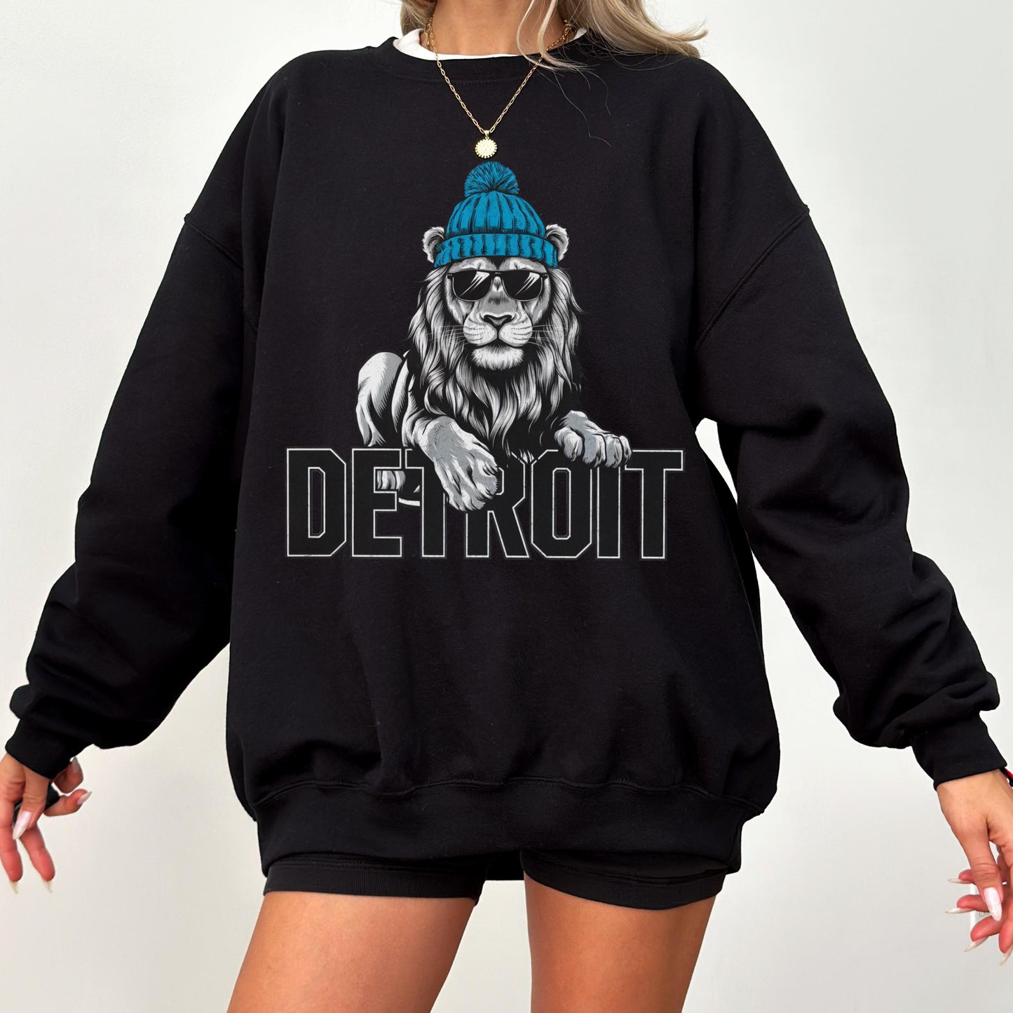 Detroit Football Sweatshirt, Detroit Football Tee, Lion Mascot, Detroit Football Shirt, Detroit Sweater, Sunday Football, Tailgate Game Day