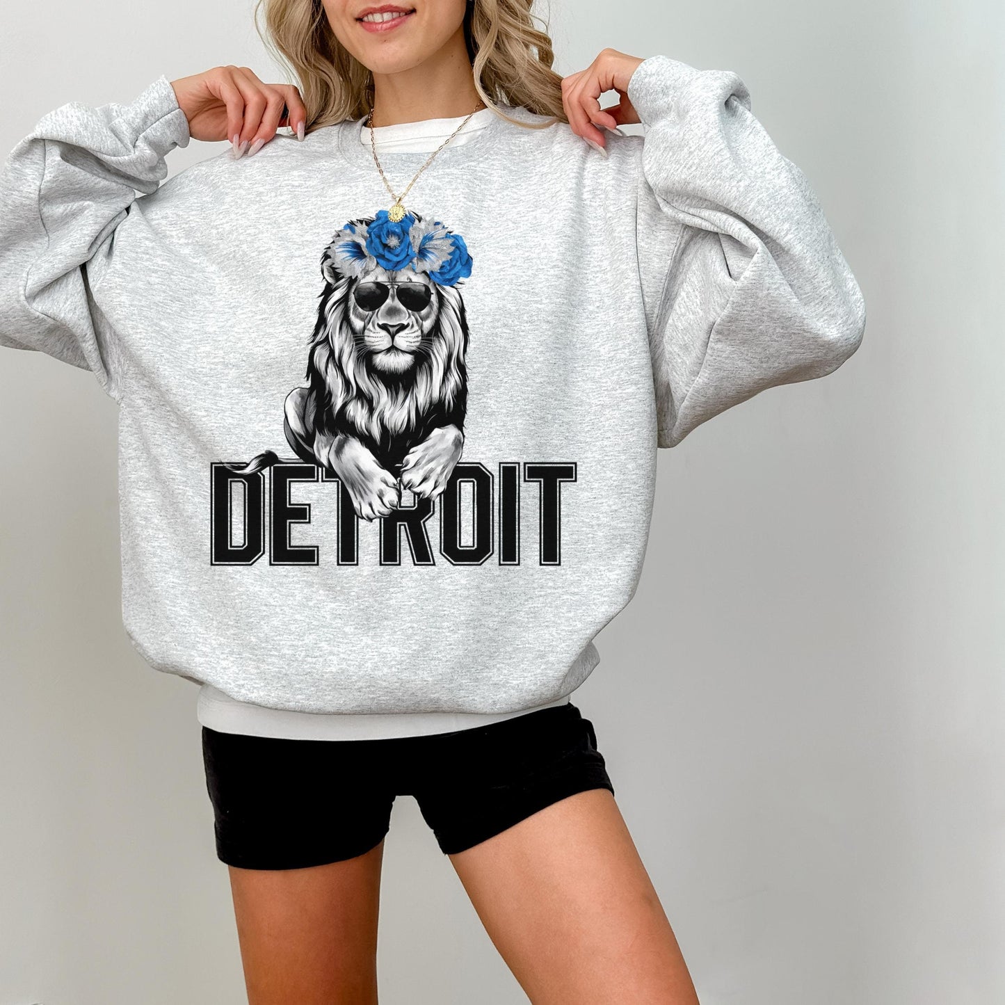 Detroit Football Sweatshirt, Detroit Football Tee, Lion Mascot, Detroit Football Shirt, Detroit Sweater, Sunday Football, Tailgate Game Day