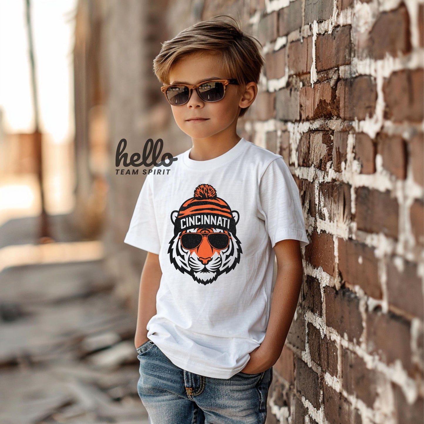 Cincinnati Football Baby Onesie, Bengal Mascot Toddler, Kids Game Day T-Shirt