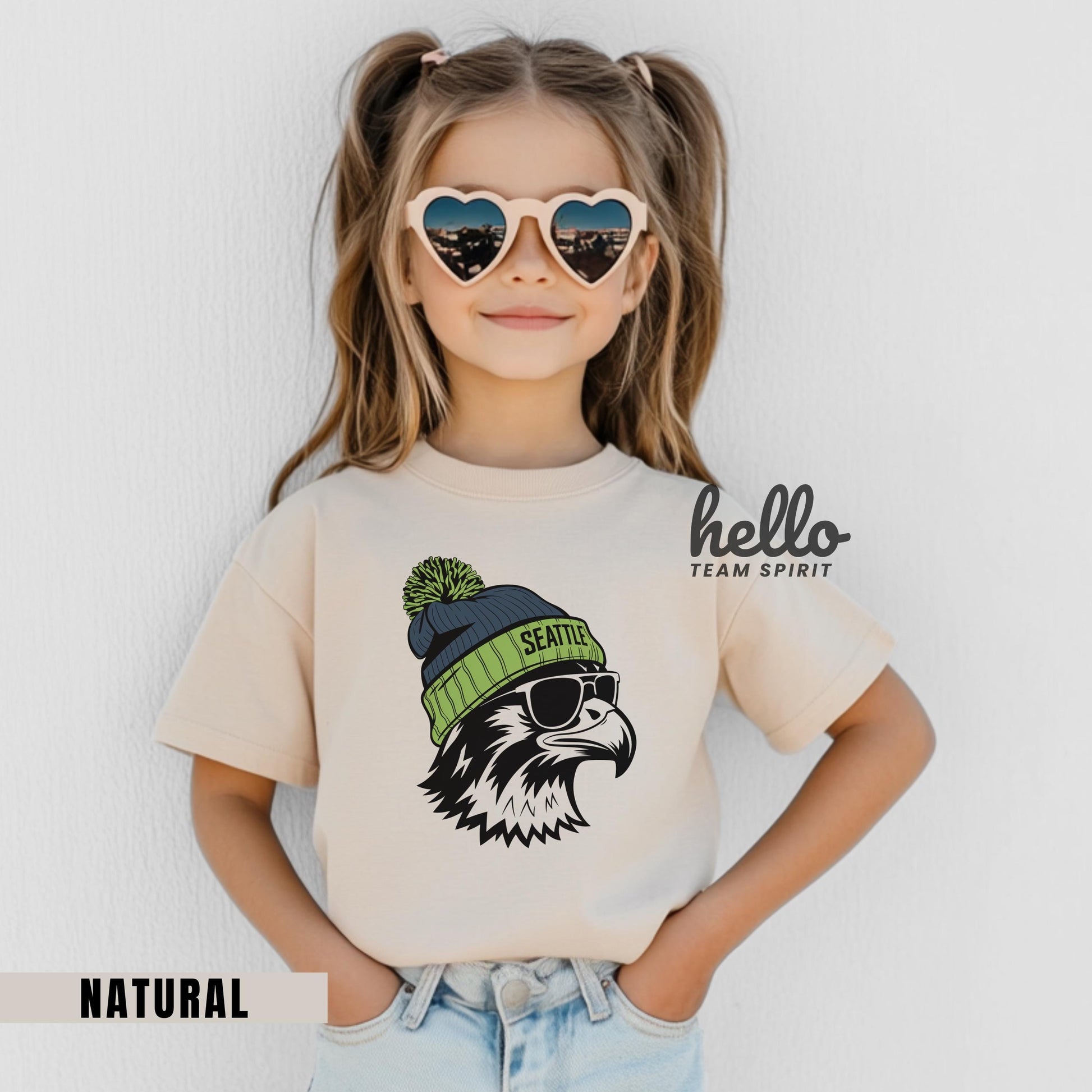 Seattle Football Onesie, Toddler and Youth Shirts, Kids Seattle Game Day T-Shirt, Baby Football Sports Gear, Vintage Hawk Apparel