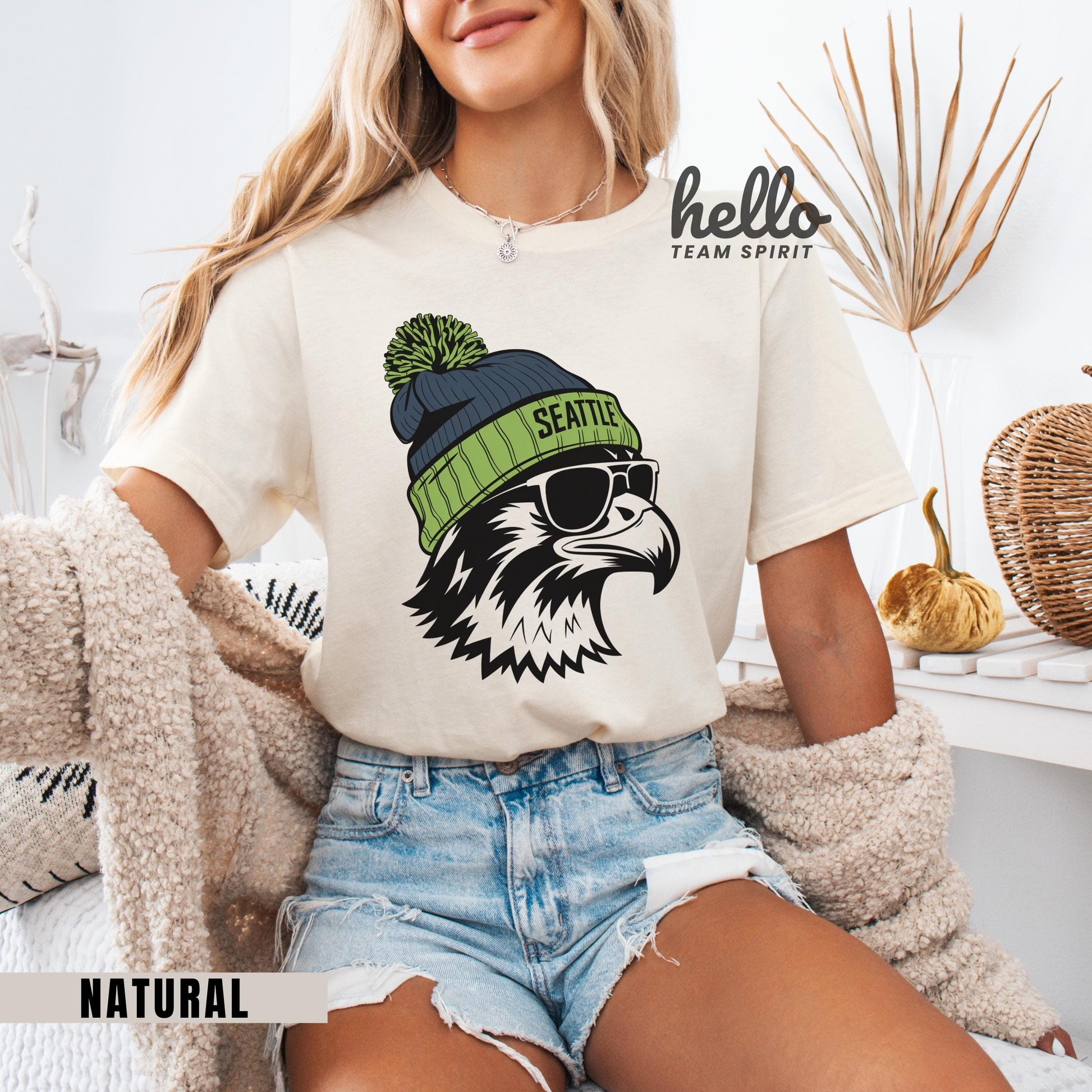 Seattle Football Onesie, Toddler and Youth Shirts, Kids Seattle Game Day T-Shirt, Baby Football Sports Gear, Vintage Hawk Apparel